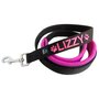 Fleece handle dog leash with name