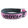 Neoprene Half-Check dog collar with name - S | My K9