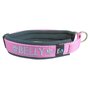 Neoprene Half-Check dog collar with name - S | My K9