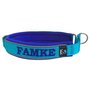 Neoprene Half-Check dog collar with name - S | My K9