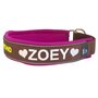 Neoprene Half-Check dog collar with name - L | My K9