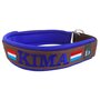 Neoprene Half-Check dog collar with name - L | My K9