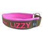 Neoprene Half-Check dog collar with name - L | My K9