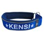 Neoprene Half-Check dog collar with name - XL | My K9