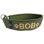 Neoprene Half-Check dog collar with name - XL | My K9