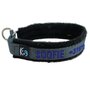 Fleece Half-Check dog collar with name - XS | My K9