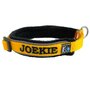 Fleece Half-Check dog collar with name - XS | My K9