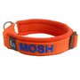 Fleece Half-Check dog collar with name - S | My K9