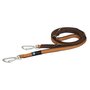 AnnyX SAFETY adjustable dog leash lined - Cinnamon/Brown