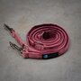 AnnyX adjustable dog leash lined - Pink/Bordeaux