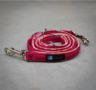 AnnyX adjustable dog leash lined - FIRE (red/camouflage)